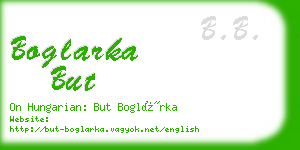 boglarka but business card